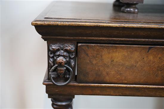 A late 17th century Italian walnut side table, W.2ft 6in. D.1ft 6in. H.2ft 3in.
